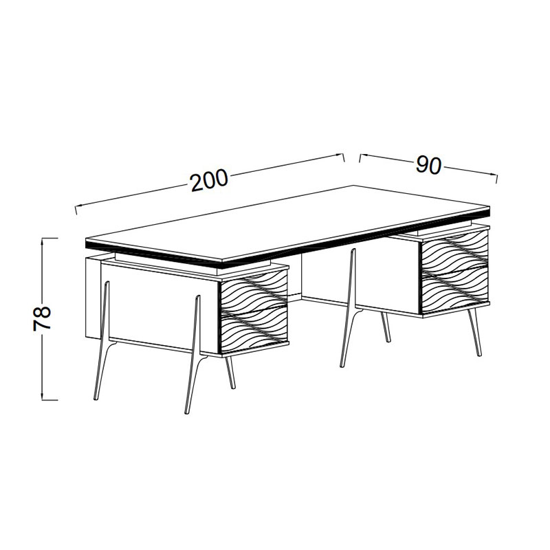 میز مدیریت سینما چوب مدل  پیوت - Thumbnail 1